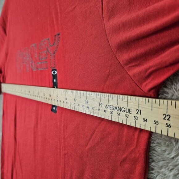 NWT Oakley T-Shirt Spellout Logo Tee 100% Cotton Red Short Sleeve Men's Size M - Picture 3 of 10